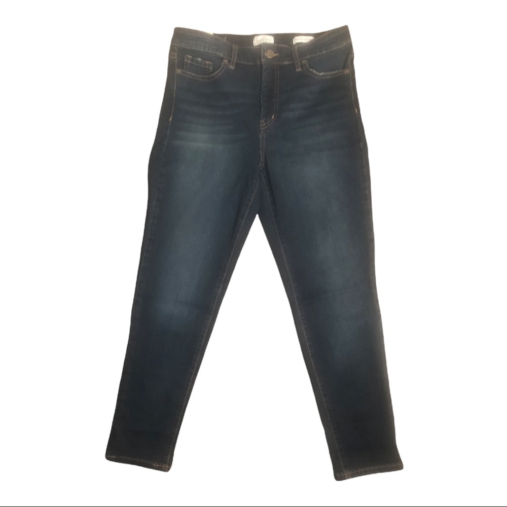 Jessica Simpson High Rise Ankle Jeans Medium Blue Denim Skinny Straight NEW - Picture 4 of 11